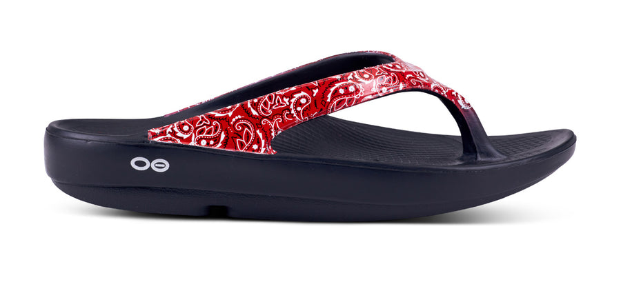 OOFOS Oolala Limited Red Bandana - รองเท้าเพื่อสุขภาพ นุ่มสบาย