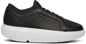 OOFOS - OOmg+ Club White Black (Mens) รองเท้าเพื่อการฟื้นฟู