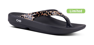 OOFOS OOlala Luxe Leopard Limited - รองเท้าเพื่อสุขภาพ นุ่มสบาย