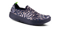 Womens OOmg Eezee Black Cheetah - รองเท้าเพื่อการฟื้นฟู (สินค้าโปรโมชั่น รับคืนไม่รับเปลี่ยน)