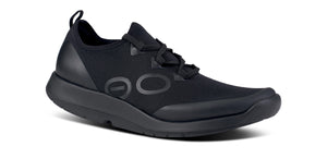 OOFOS OOMG Men's Sport Lace Black - รองเท้าเพื่อสุขภาพ นุ่มสบาย