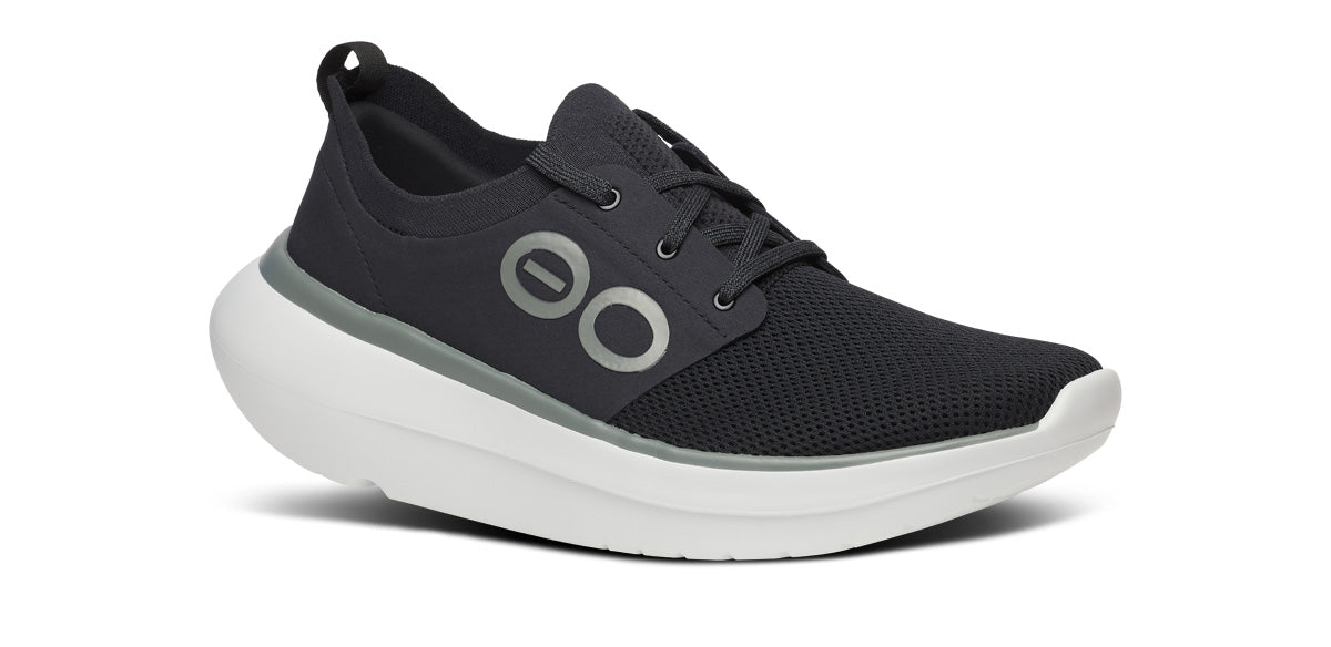 Mens OOmy Stride White Black - รองเท้าเพื่อการฟื้นฟู