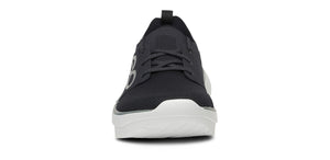 OOFOS Mens OOmy Stride White BLack - รองเท้าเพื่อสุขภาพ นุ่มสบาย