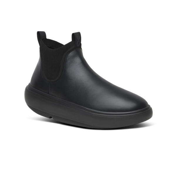 OOmega Londoner Leather Black - รองเท้าเพื่อการฟื้นฟู