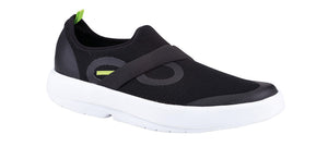 OOFOS MEN'S OOMG LOW White/Black - รองเท้าเพื่อสุขภาพ นุ่มสบาย